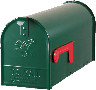 De klassieke US mailbox groen