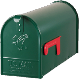 De klassieke US mailbox groen