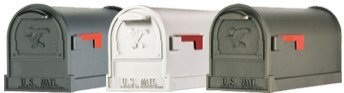 Amerikaanse brievenbus / US mailbox Elite met paal (Wit, bundel Amerikaanse brievenbus / US mailbox Elite met paal (Wit, bundel