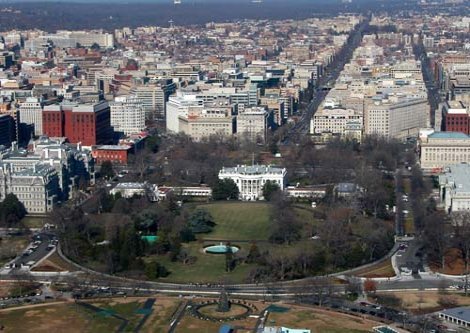 Blik op het Witte Huis in Washington DC