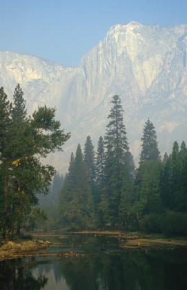 Blik op Yosemite in Californië