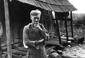 Arme boer in Wisconsin tijdens de Grote Depressie (1935)