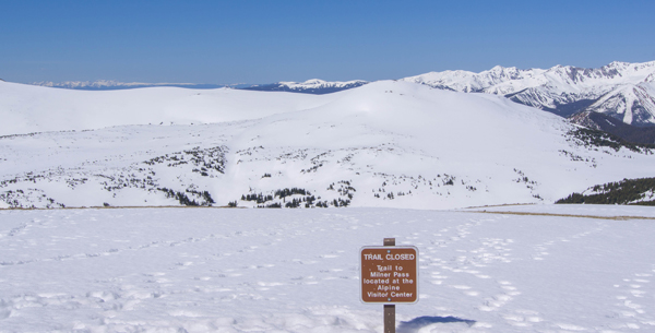 sneeuw in RMNP