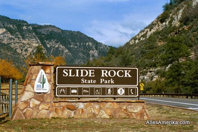 Bordje van Slide Rock State Park