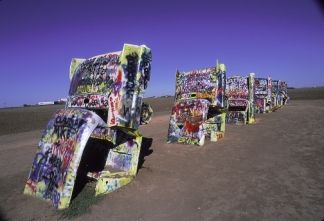 Cadillac Ranch bij Amarillo