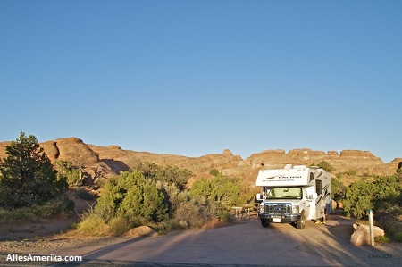 Kamperen in Arches National Park