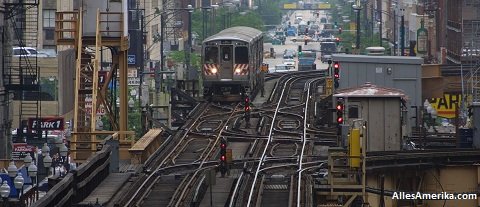 Deel van de Chicago L bij The Loop