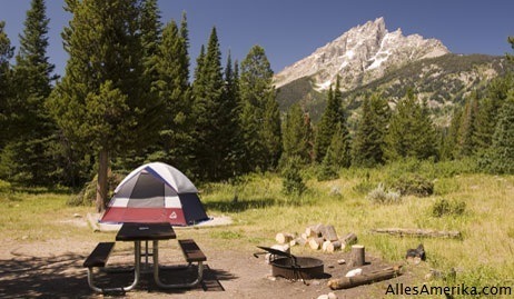 Kamperen in Colter Bay, Grand Teton