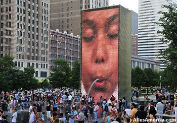 Crown Fountain in Millennium Park