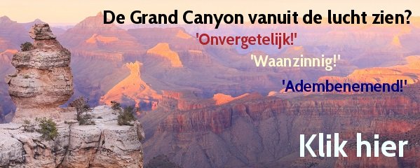 Vliegen over de Grand Canyon