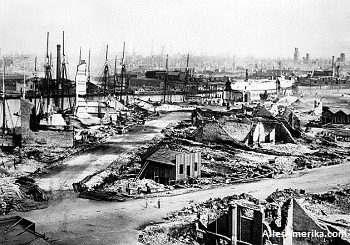 Verwoesting als gevolg van de grote brand van 1871