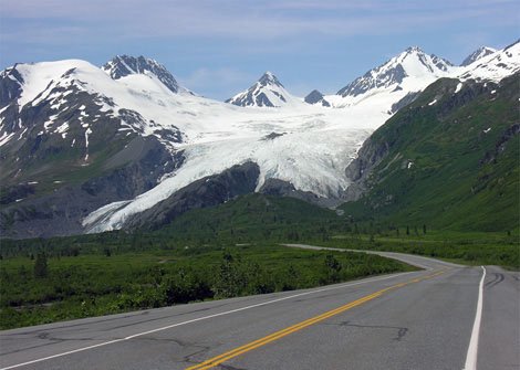 Worthington Glacier in de Amerikaanse wildernis
